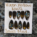 Gold with Blue Flowers